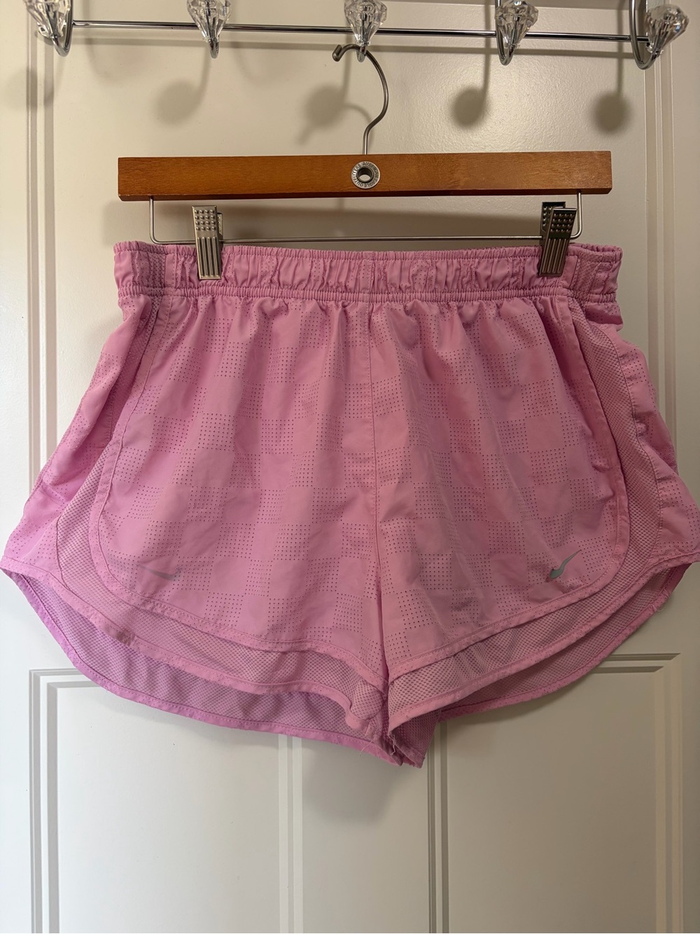 Nike Pink Layered Athletic Running Shorts